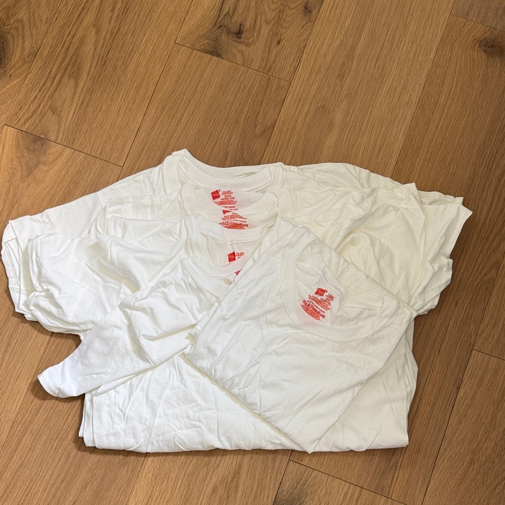 6 Classic White T-Shirts Undershirts NWOT